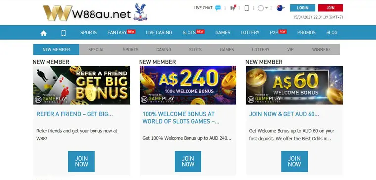 W88 Australia - Live Casino Games - Sports Betting 2021