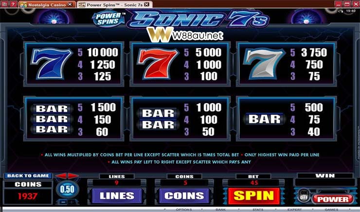 How to play Power Spins Sonic 7s Slot