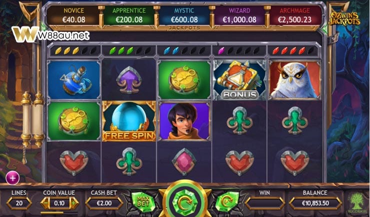 How to play Ozwin's Jackpots Slot