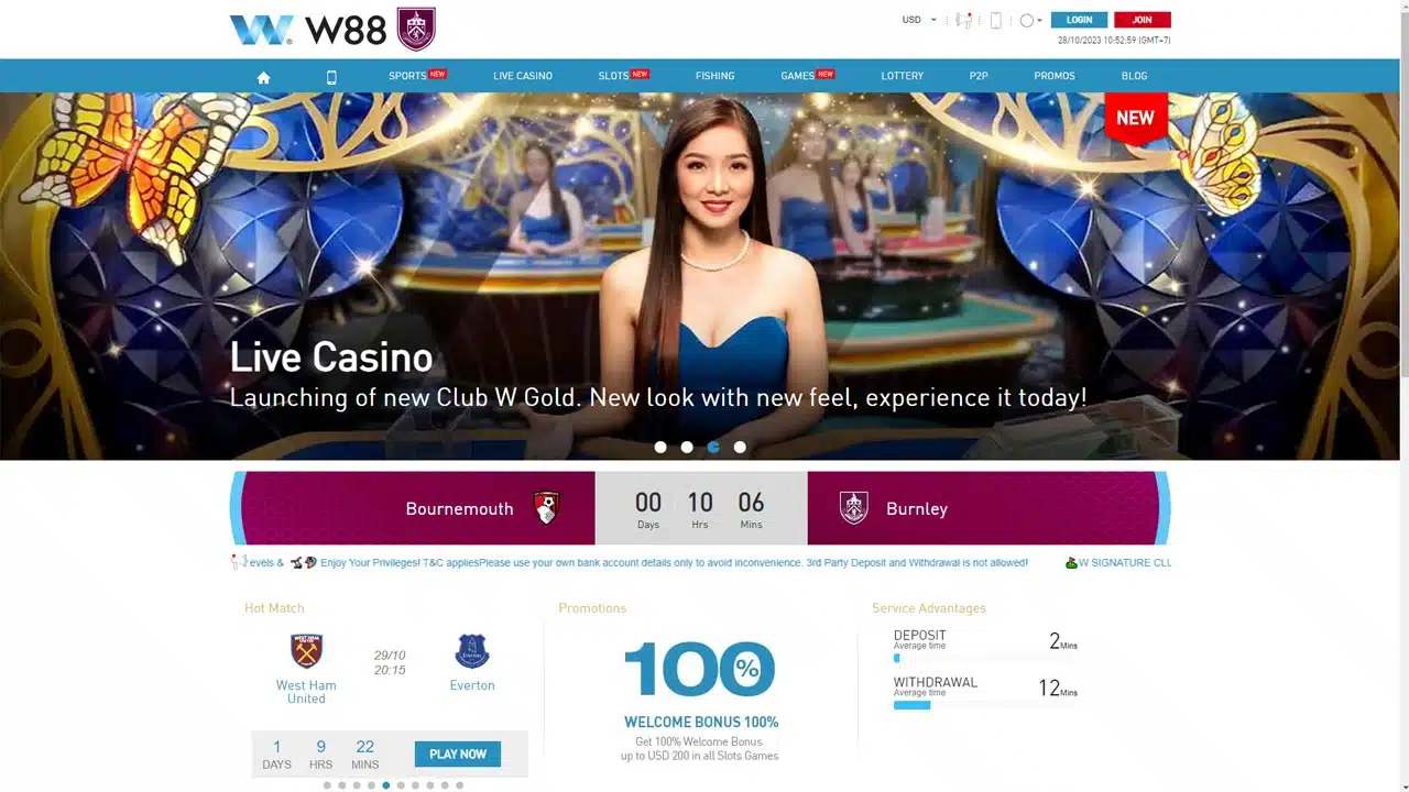 W88 - Sport Betting, Casino Online Top Of The World